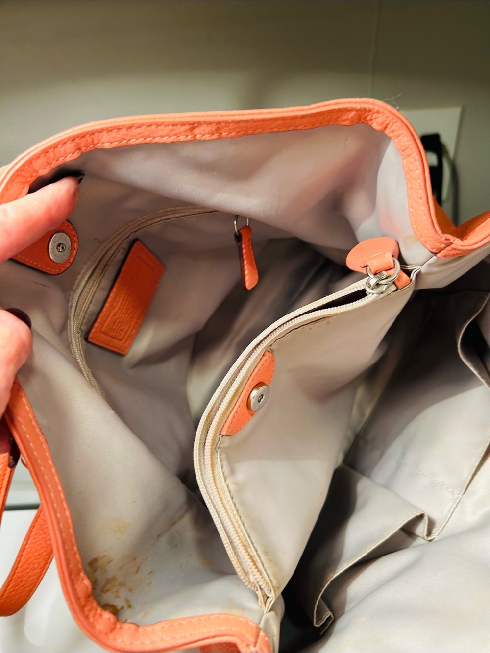 Coach Coral Pebbled Leather Shoulder Bag - Picture 3 of 6